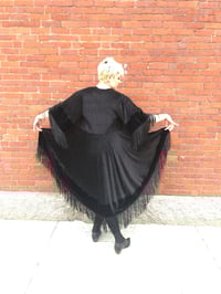 Image 1 of Black burnout Velvet Robe