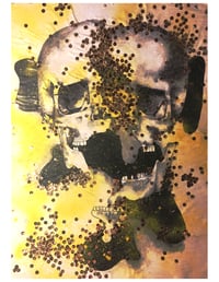 Exploding Skull 8.5x11 inch art print