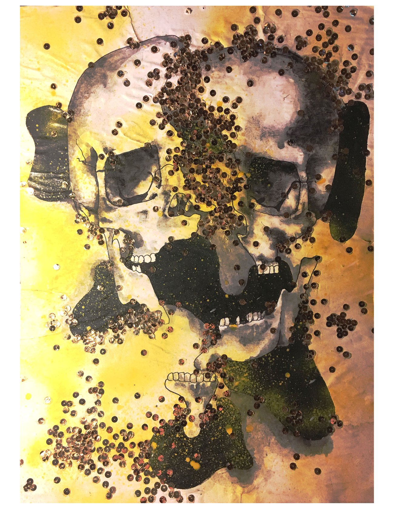 Exploding Skull 8.5x11 inch art print | Skeletons in the Closet