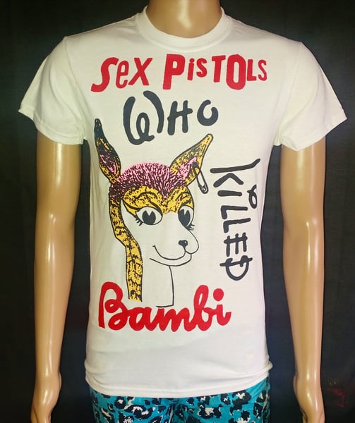 Image of Who Killed Bambi Sex Pistols white tshirt