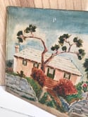 Vintage Island Beach House Painting 