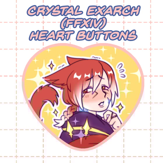 Image of Crystal Exarch (FFXIV) - Heart Buttons