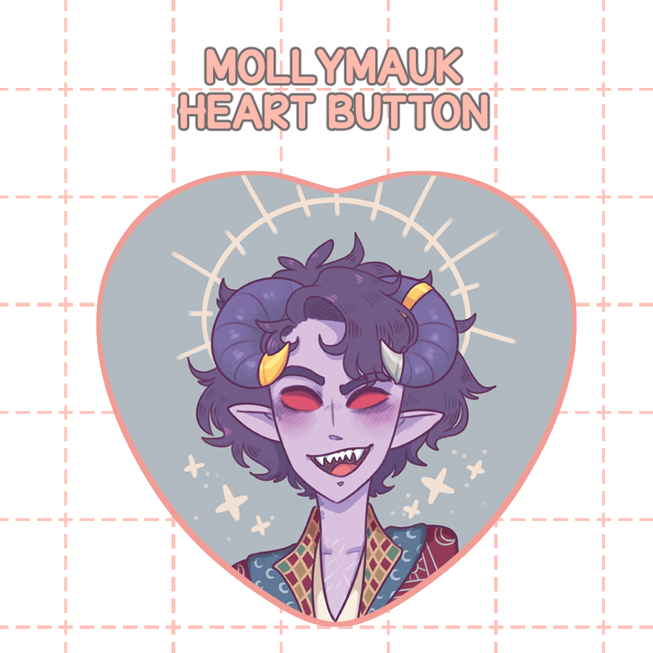 Image of Mollymauk - Heart button