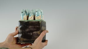 Fish musical box in ceramic