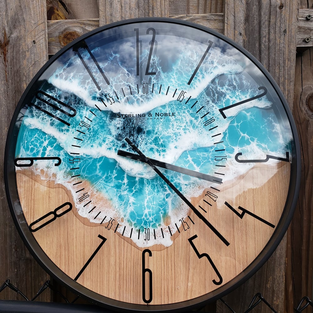 Image of Resin ocean clock *commission only*