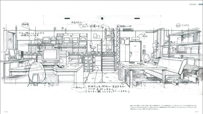 Hisashi Eguchi Animation Background Drawings