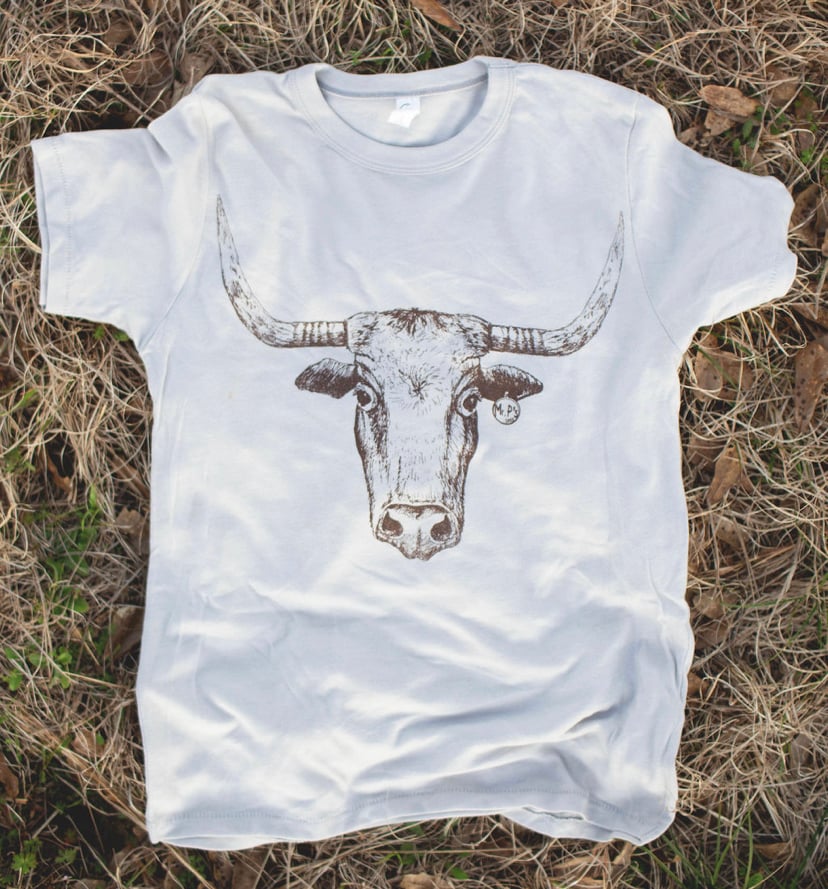 Adult Longhorn Crew Neck Tee | Mr P's Tees