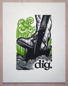 dig. 11"x14" HAND-PRINTED ORIGINAL BLOCK PRINT