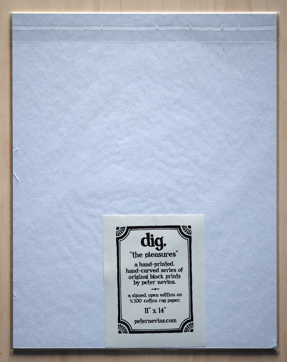 dig. 11"x14" HAND-PRINTED ORIGINAL BLOCK PRINT