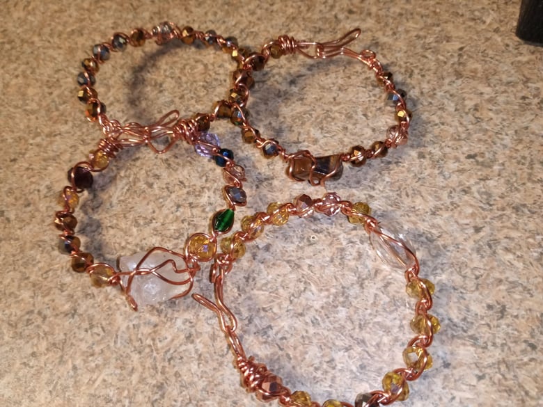 Image of Wire Wrapped Braclets 