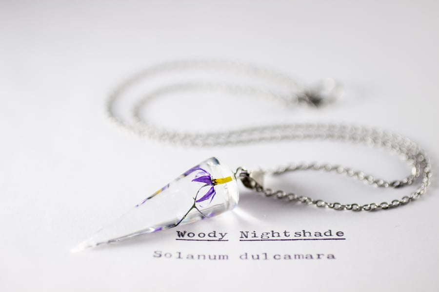 Image of Woody Nightshade (Solanum dulcamara) - Conical Pendant #2