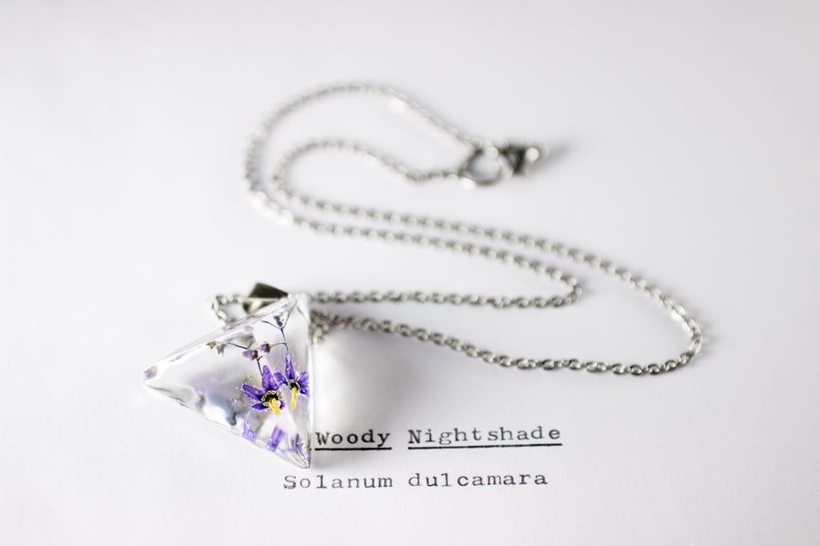 Image of Woody Nightshade (Solanum dulcamara) - Prism Necklace #4