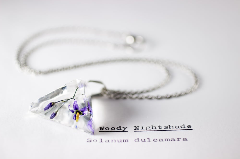 Image of Woody Nightshade (Solanum dulcamara) - Prism Necklace #2