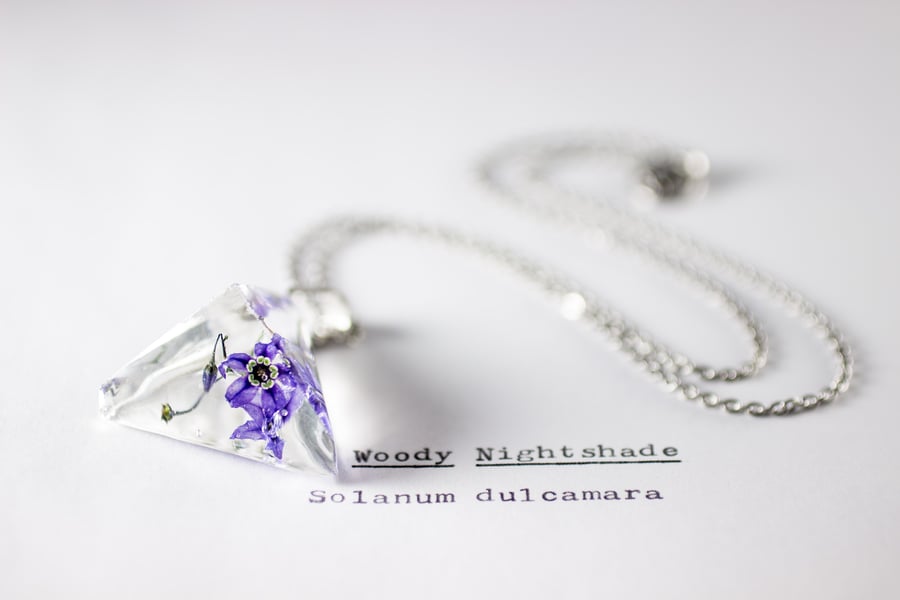 Image of Woody Nightshade (Solanum dulcamara) - Prism Necklace #7