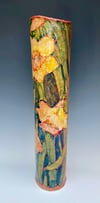 "Daffodil”" lustre flambé vase