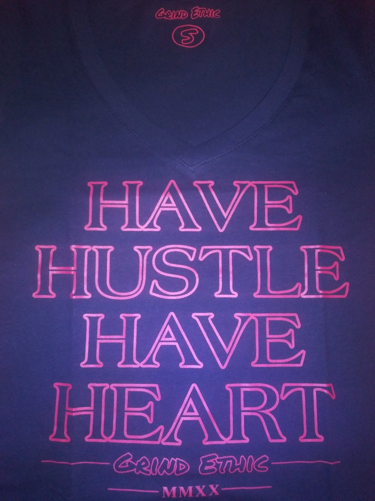 Have Hustle Have Heart Ladies V-Neck T-Shirt