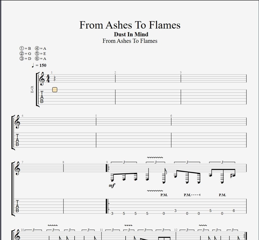 GUITAR PRO TABS - From Ashes To Flames