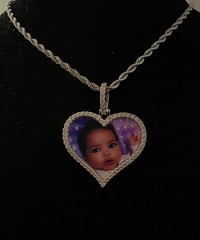 Custom Bling Heart Pendant 