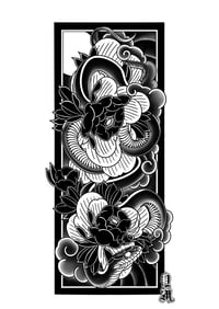 Limited Edition Snake & Peonies