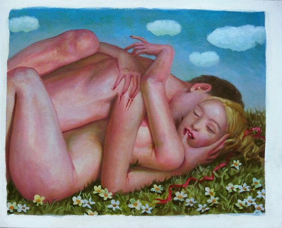 Image of Sketch for painting "Lovers"