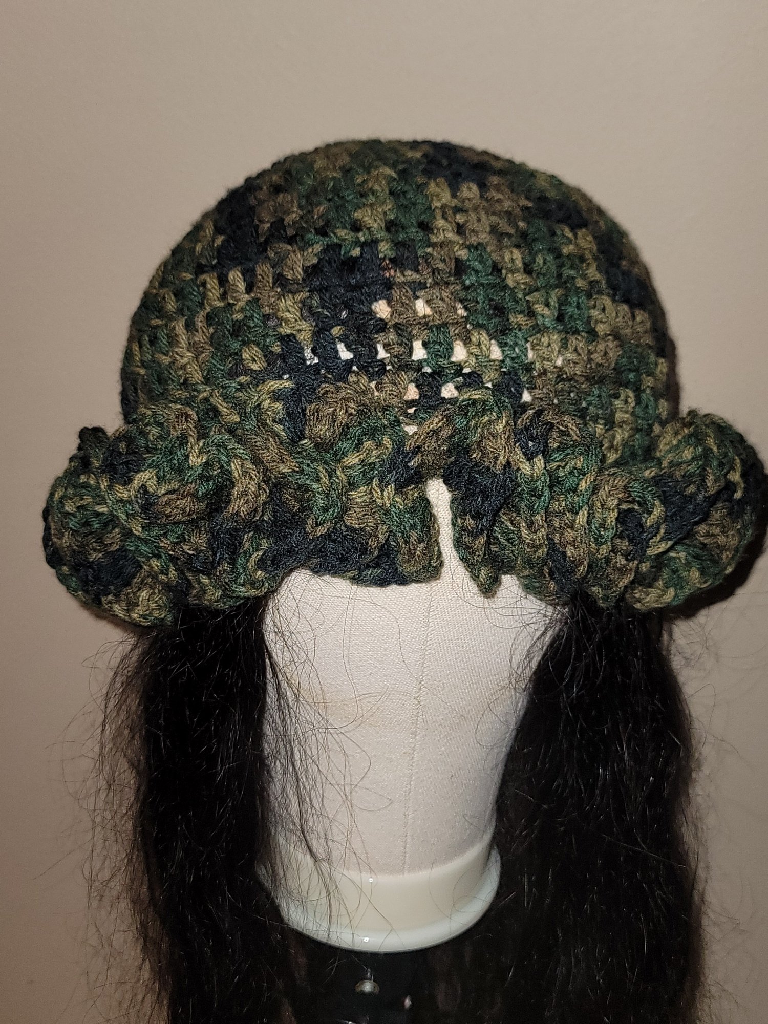 Image of One color ruffle hat regular size ruffles