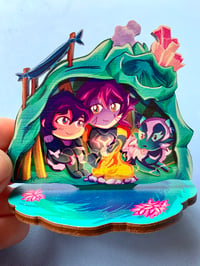Image 4 of 'Space Whale Camping' Keith and Krolia Acrylic + Wood Standee