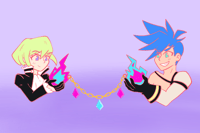 Image 5 of 'Trails of Fire' - Promare GaloLio Enamel Pin Set 