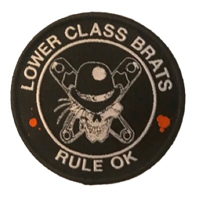 Image of Rule OK Droogskull woven patch