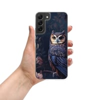 Image 3 of Baroque Style Gothic Inspired Owl Oil Painting Clear Case for Samsung®