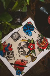 Skull Tattoo Flash