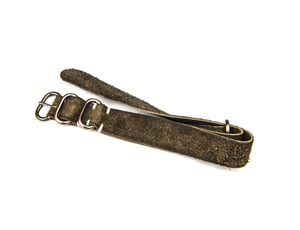 Image of Moss Green Suede Calfskin NATO Strap - unlined