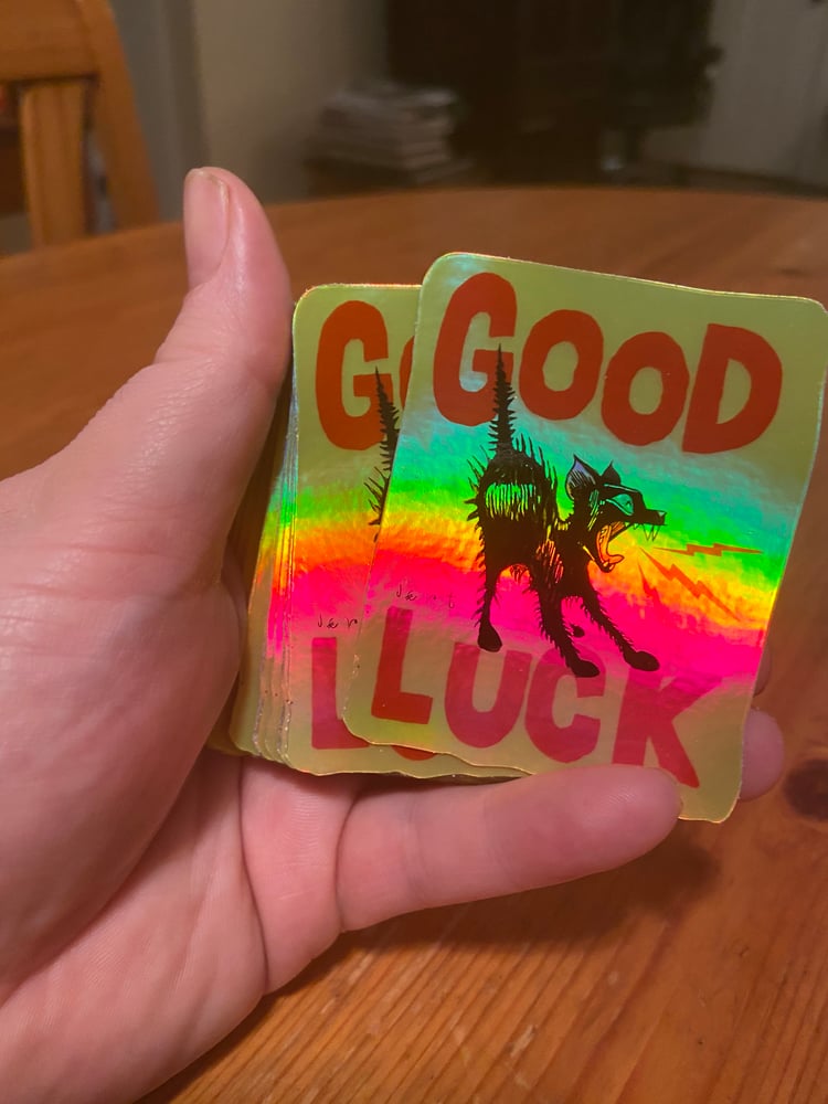 Image of GOOD LUCK FOIL HOLOGRAM STICKER