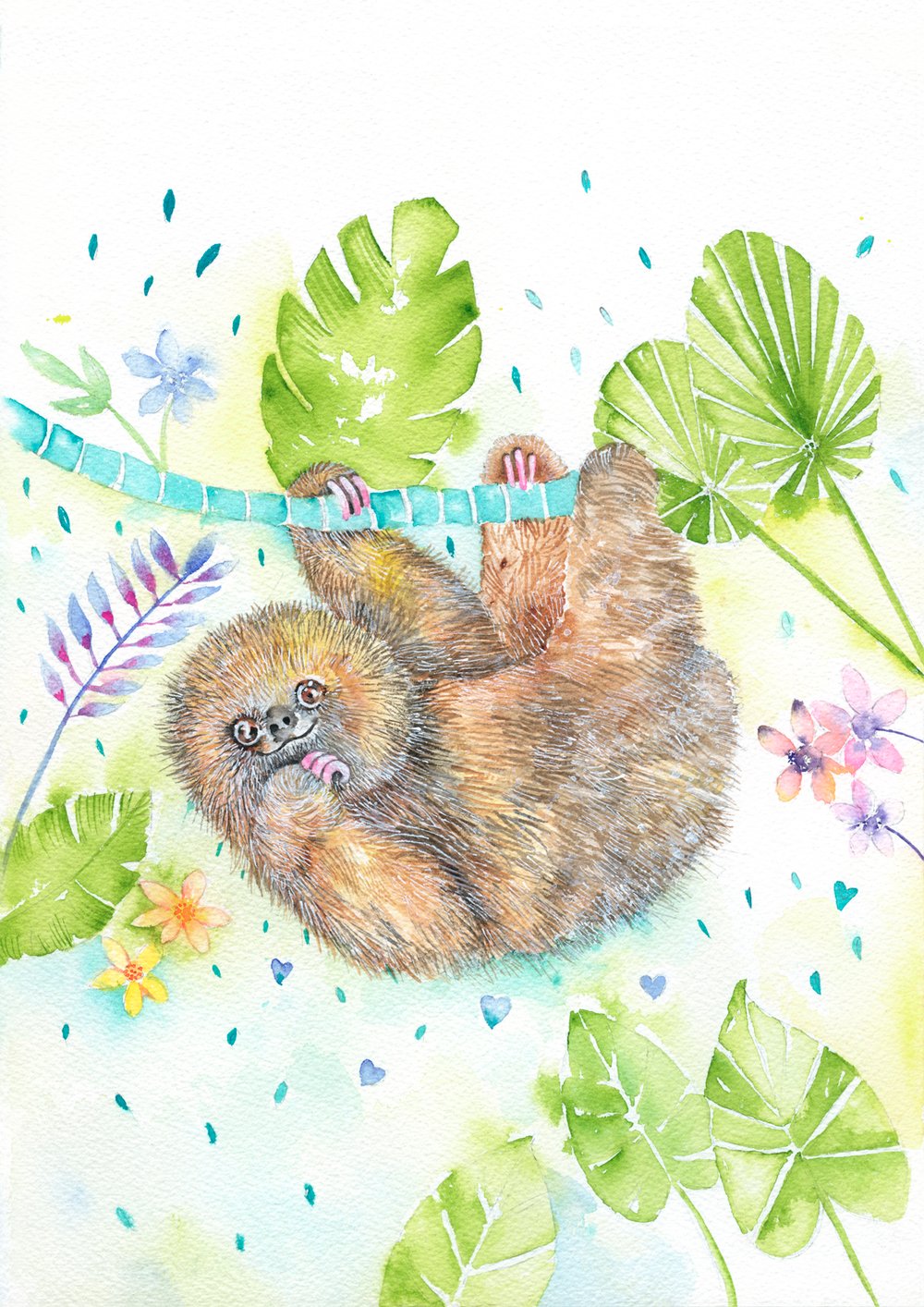 Image of Barney the baby Sloth  FREE SHIPPING