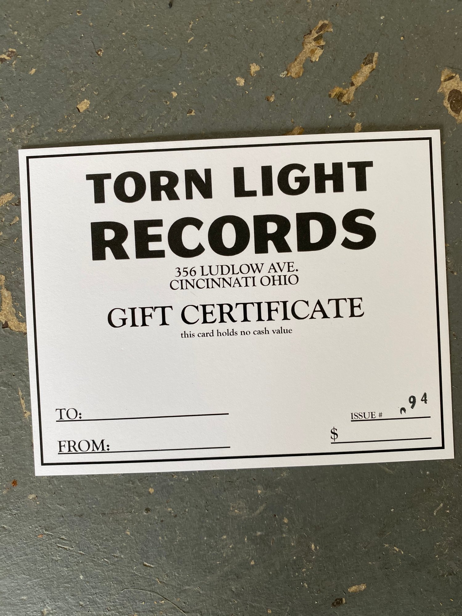 Torn Light Gift Card