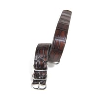 Image 1 of Hand-Patina Brown Alligator NATO strap