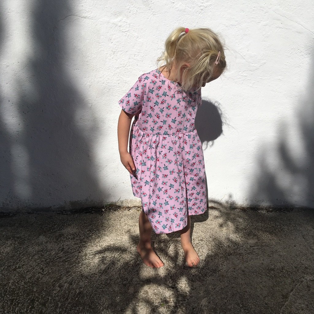 Garden Dress-rose vintage flowers