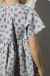 Garden Dress-grey vintage flowers