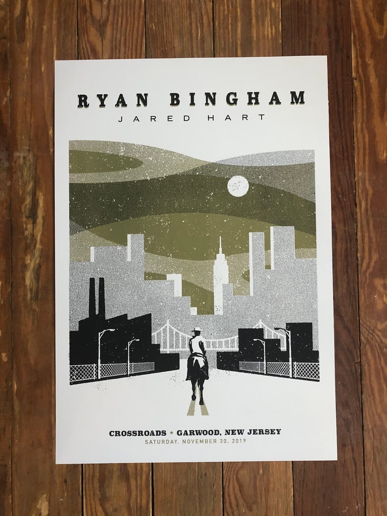 Image of JH supporting Ryan Bingham Screenprinted Poster