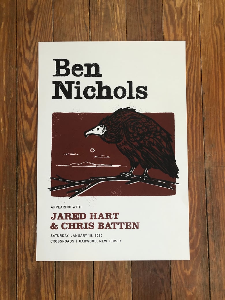 Image of JH supporting Ben Nichols Screen Printed Poster