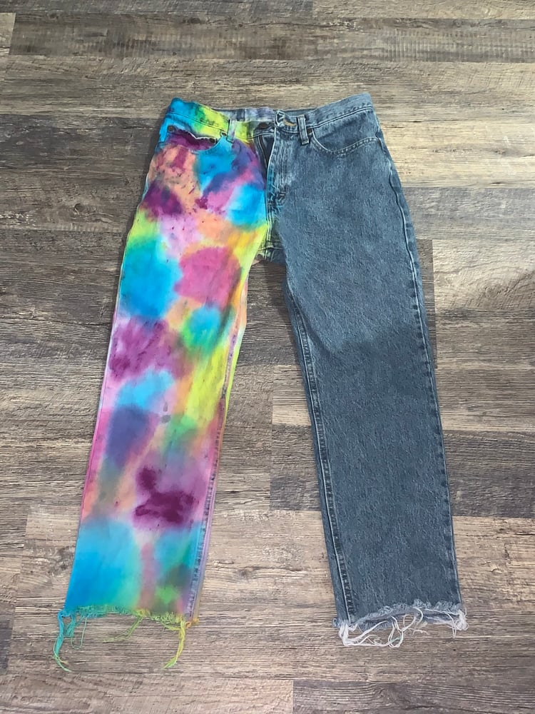 Image of Half&Half Color Hit Jeans