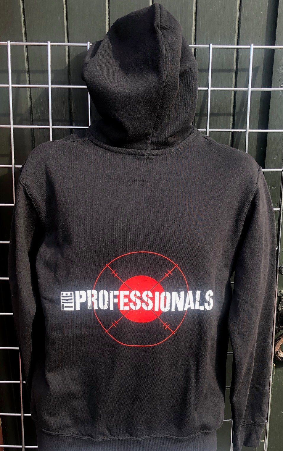 Image of The PROFESSIONALS 'Target' Design Black Zip Front Hoodie Sweatshirt
