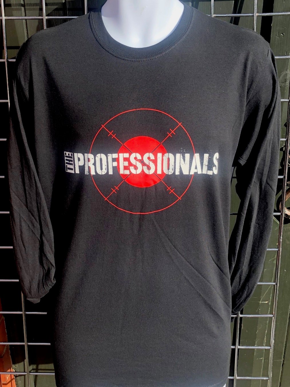 Image of The PROFESSIONALS 'Target' Design Black Long Sleeve T-Shirt