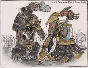 Image of Roman Aquabot vs. Barbarian Warsuit
