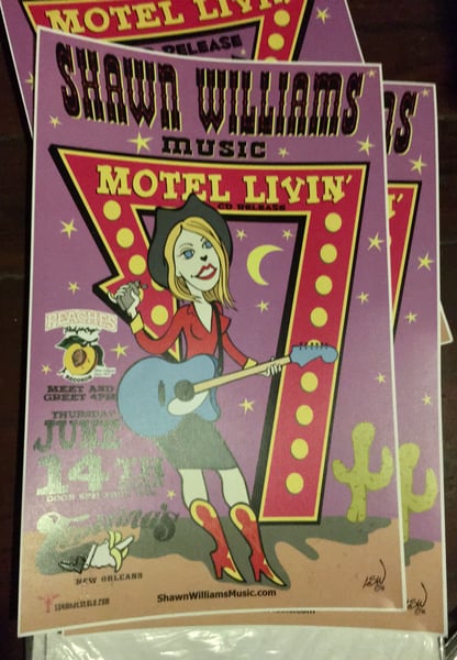 Image of Poster - Motel Livin’ Peaches In-store & CD Release show at Tipitina’s
