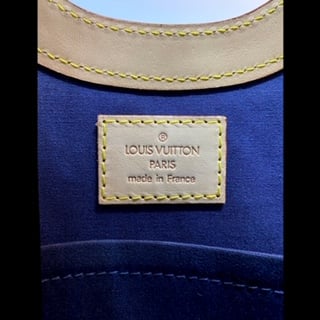 Image of Louis Vuitton Indigo Monogram Vernis Stillwood Vertical Bag
