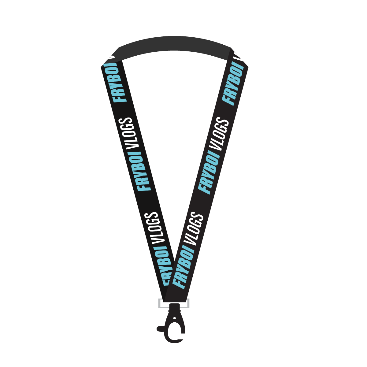 Image of Fryboi Vlogs - Black Lanyard