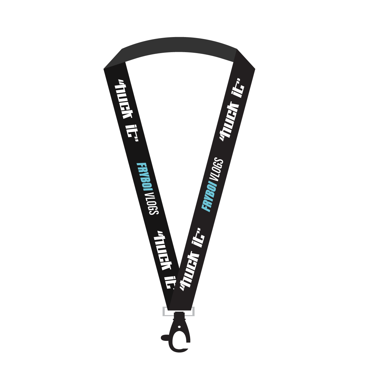 Image of "Huck It" - Black Lanyard