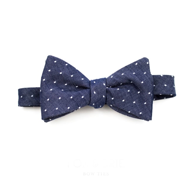 Indigo Dot Bow Tie