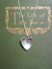 Image 1 of LARGE STERLING SILVER HEART PENDANT ~ individually handmade