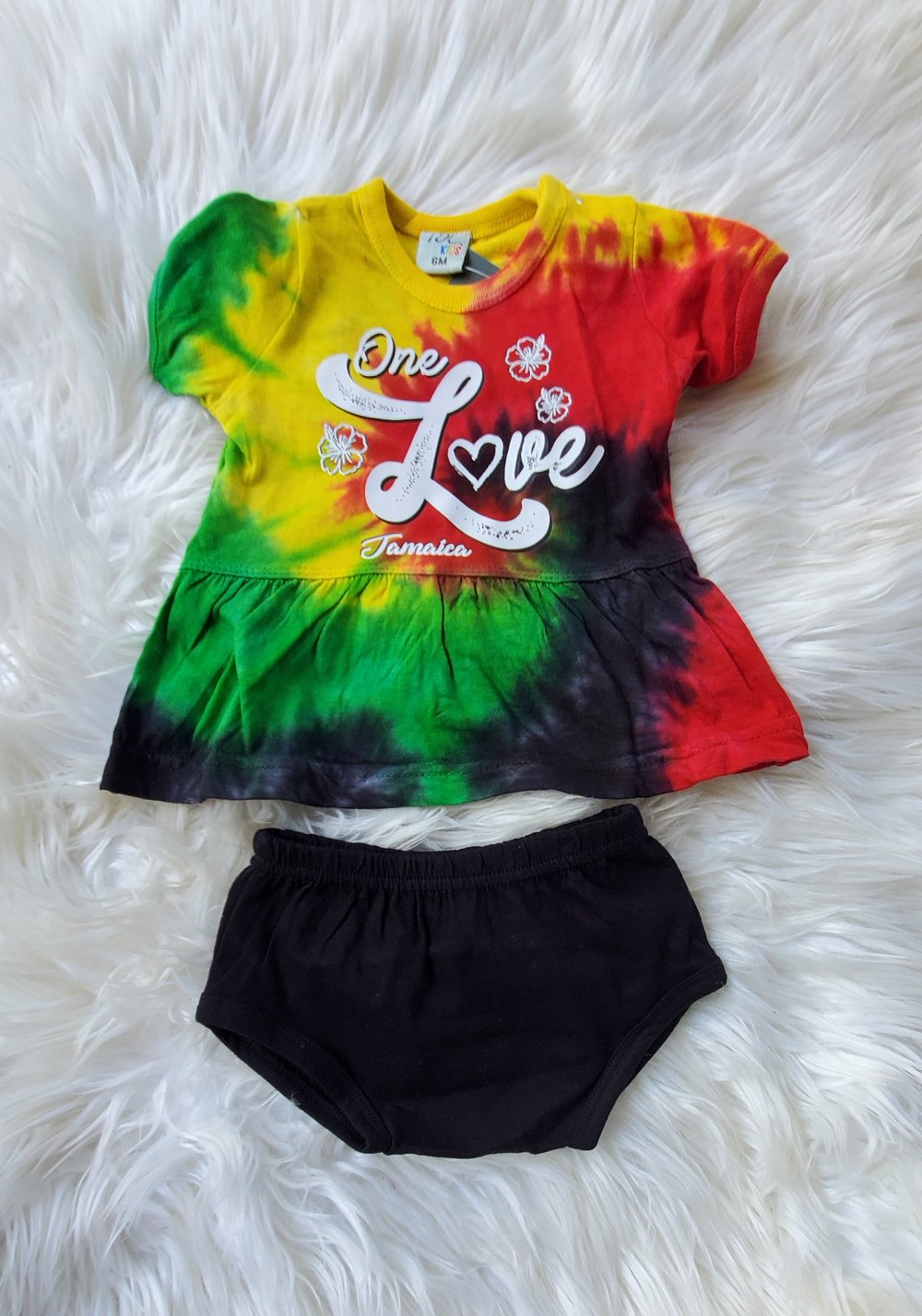 OneLove Jamaica rasta babygirls outfit 